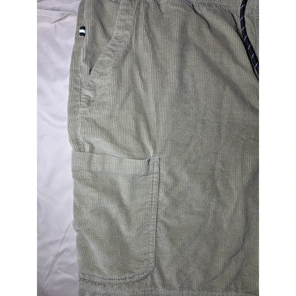 Edgar + Ash Light Green Corduroy Cotton Cargo Shorts Men's XL‎ Pull On